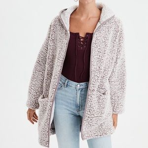 SOLD ON CURTSY AE Teddy Sherpa Cardigan